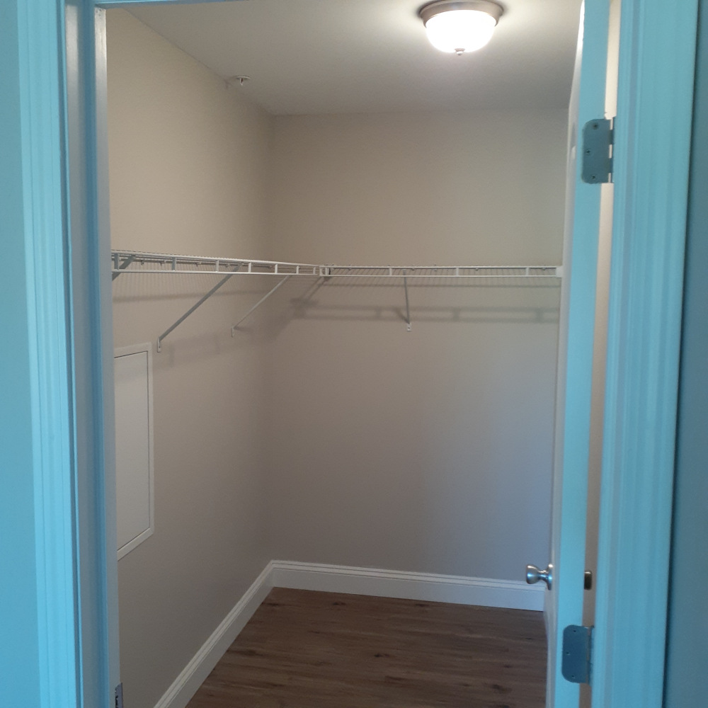 Master bedrooms feature large walk in closets